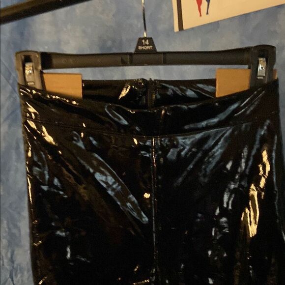 Tic Toc Black Skinny Vinyl Pants, Small, 1F-117B001 - Picture 3 of 8